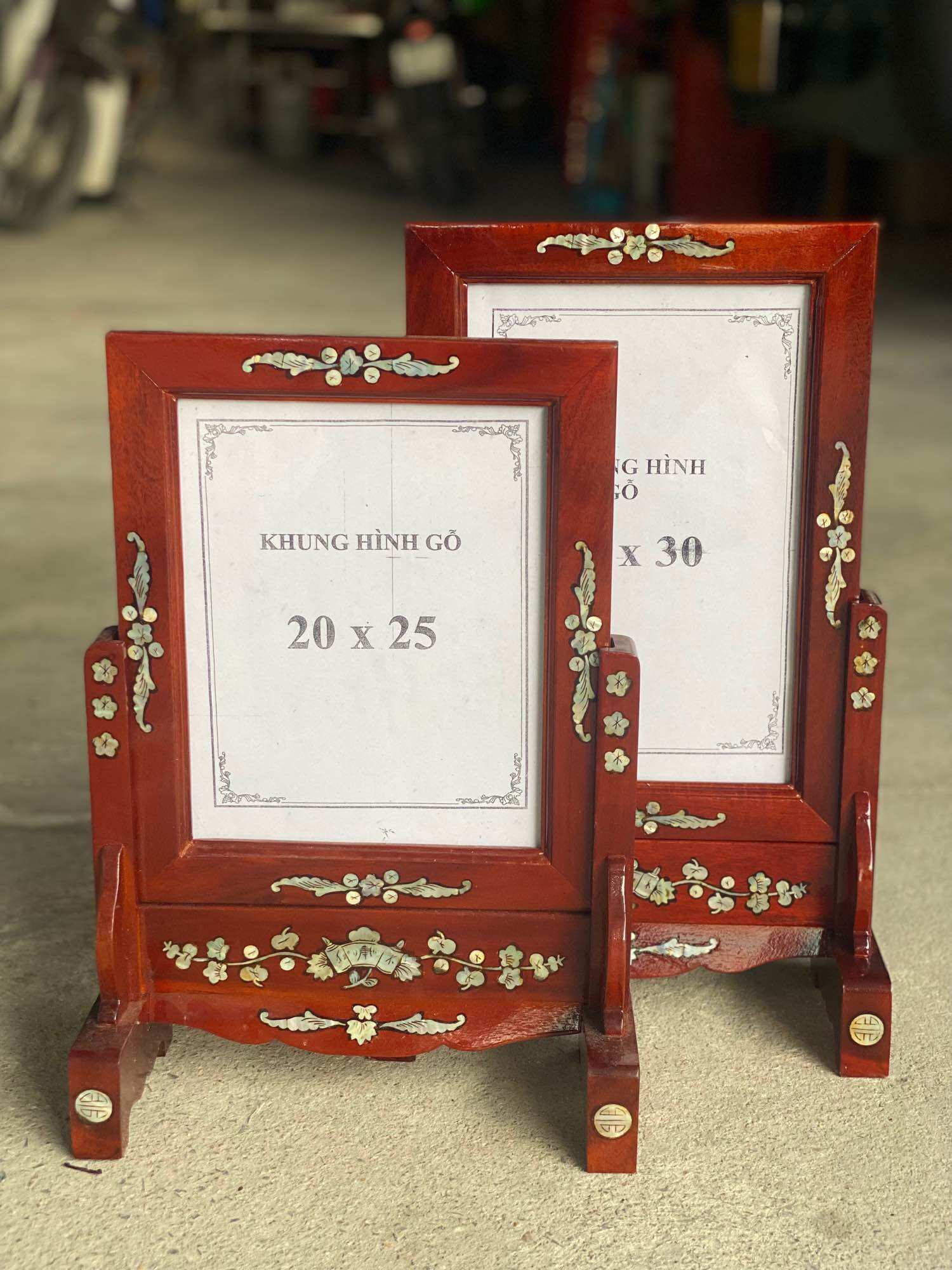 Khung Hình Cẩn Xà Cừ gỗ Tràm 2 kích thước