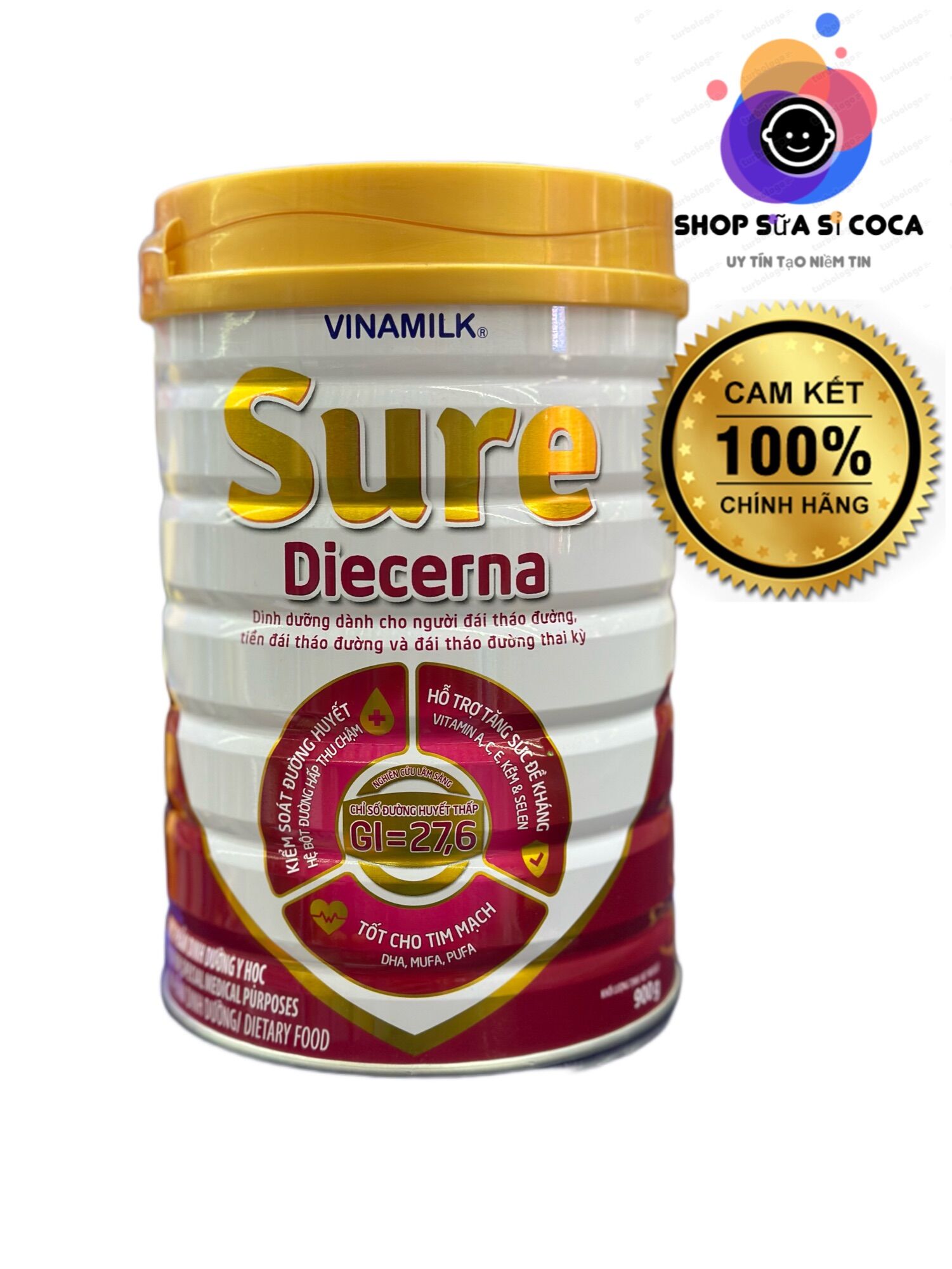 Sữa bột Vinamilk Sure Decerna 900gr date 2024