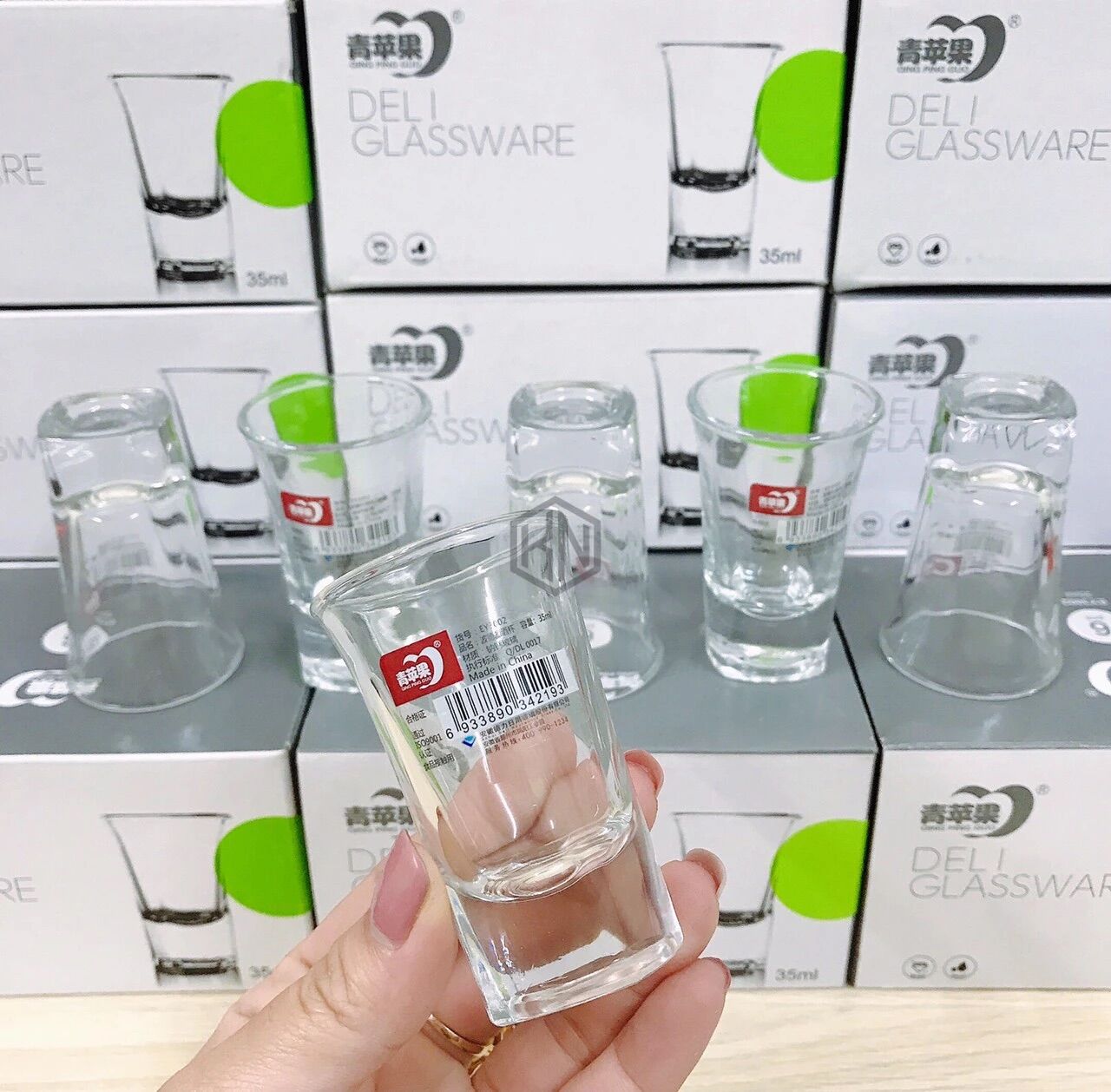 Hộp 6 chén rượu thuỷ tinh cao cấp