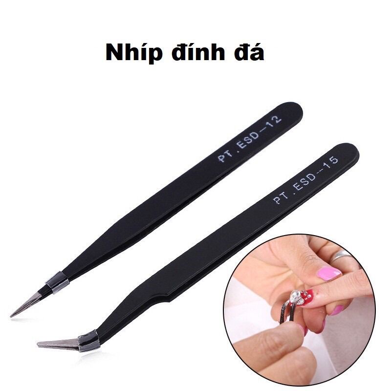 nhíp nối mi , dán mi chữ A ( tặng kèm cốc đựng keo )