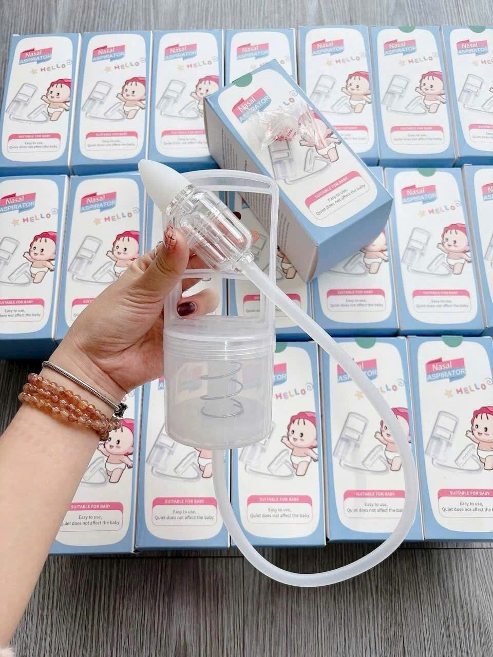 Bộ dụng cụ hút mũi cầm tay với 2 đầu Silicon cho bé từ sơ sinh