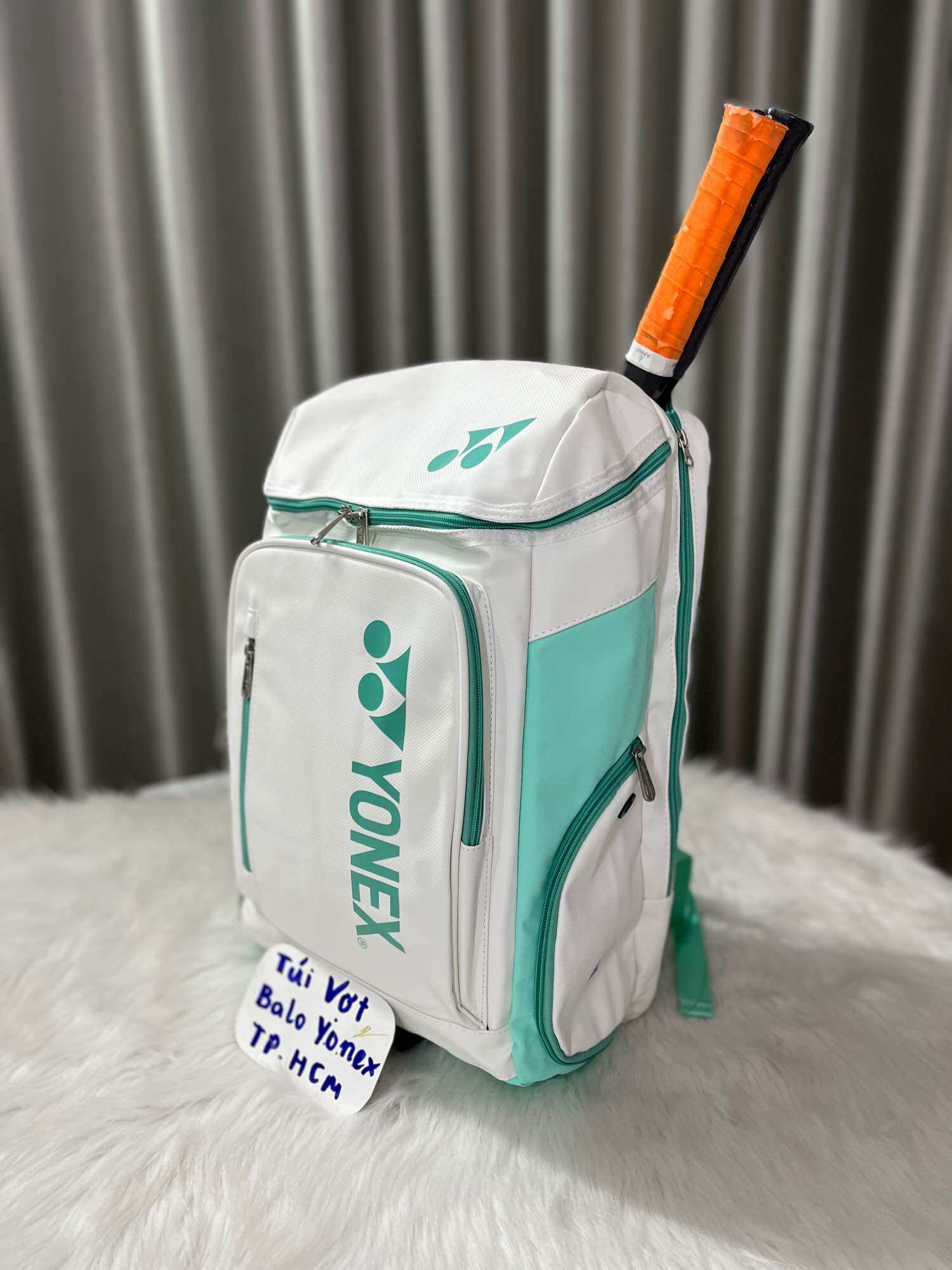 Balo cầu lông yonex b1408 trắng xanh ngọc - gia công