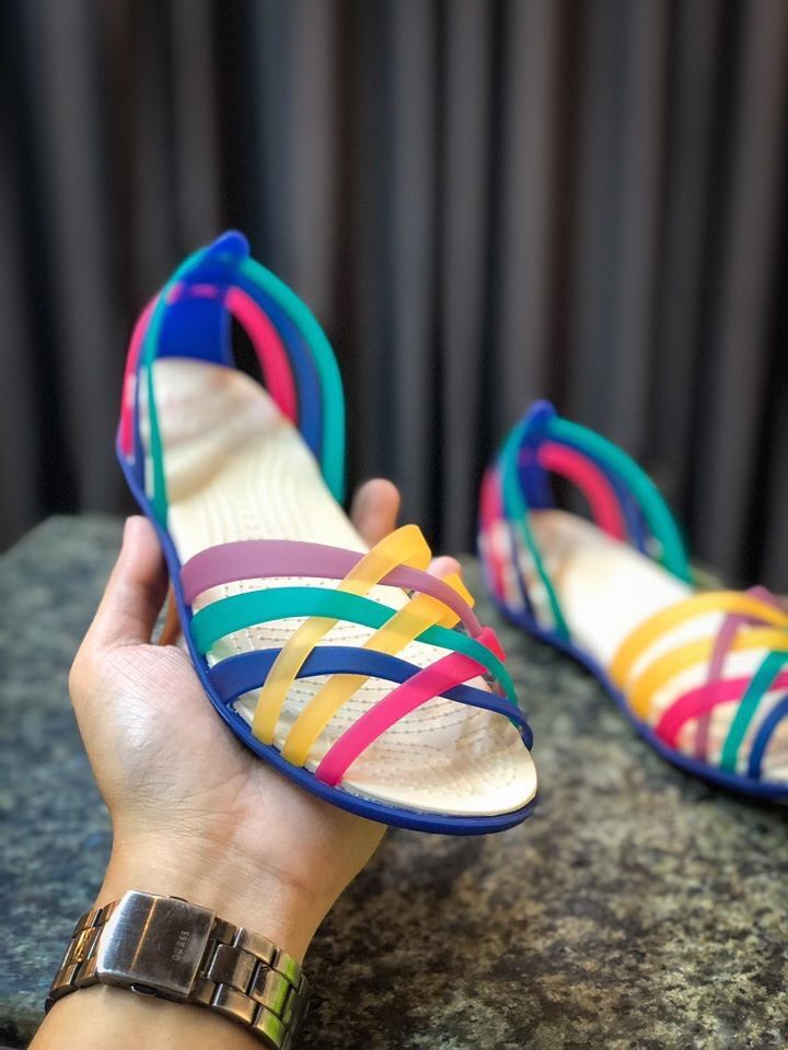 Cross-sandal Huarache màu xanh ngọc