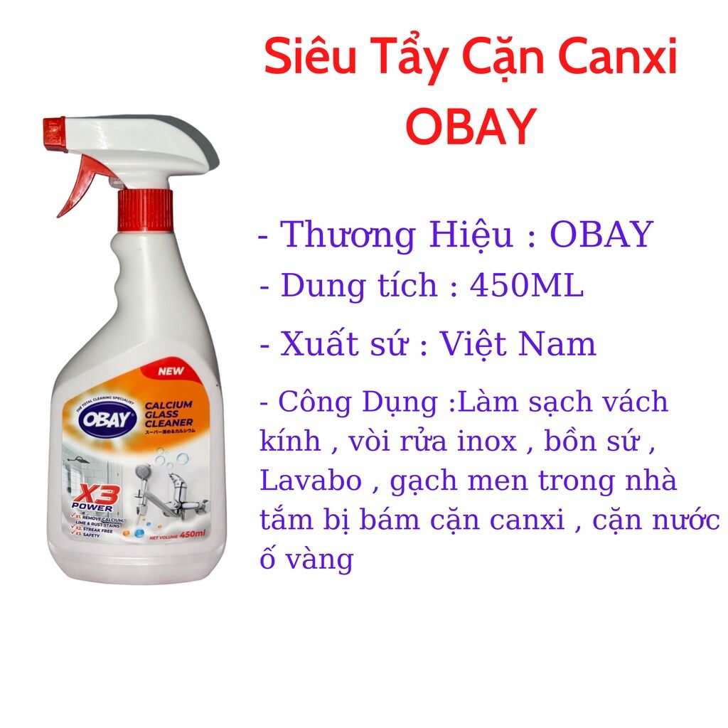 Xịt tẩy cặn canxi siêu tốc