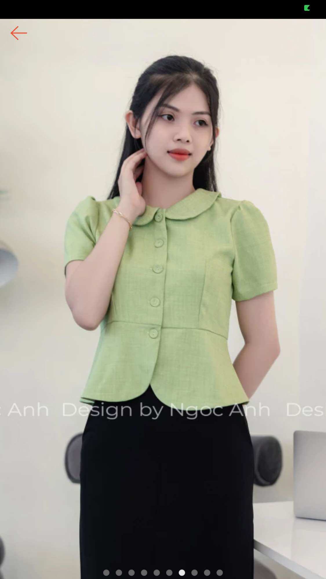 Áo công sở tay ngắn full size 637