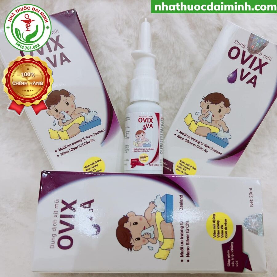 Xịt Mũi Ovix VA- Hết Lo Viêm Mũi Dị Ứng, VA, Viêm Xoang