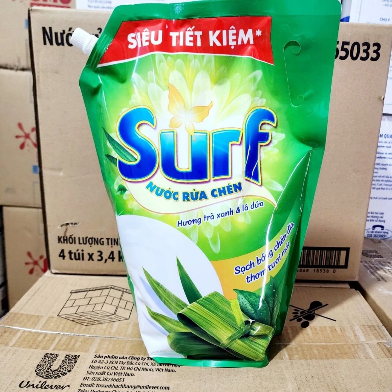 Nước rửa chén surf Túi  tiết kiệm 3,4kg
