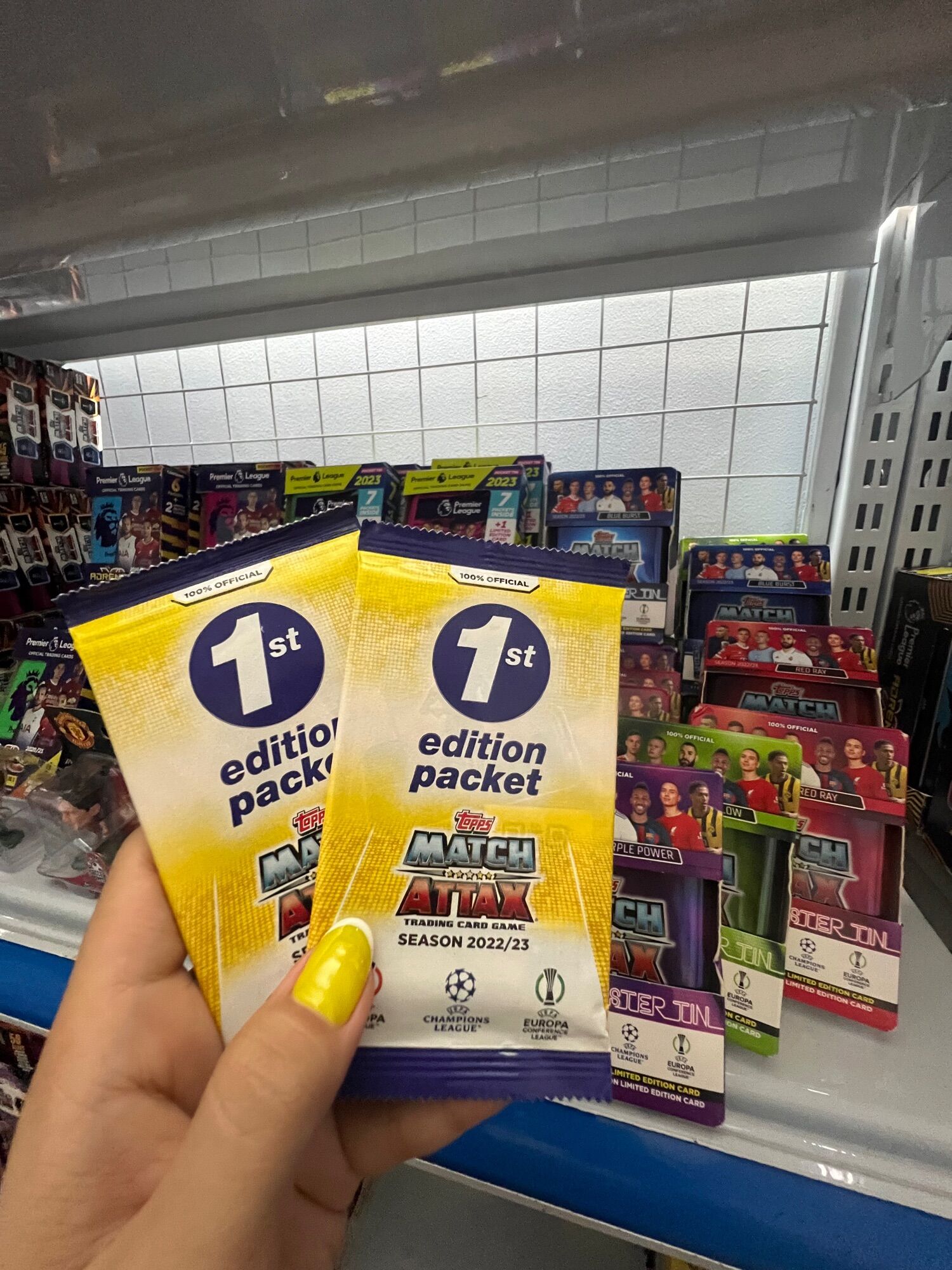 Pack Lẻ ]Match Attax Limited Champions league  22/23(Pack 7 thẻ )
