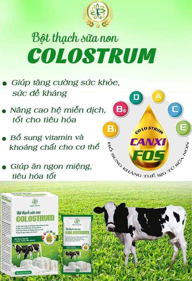 Bột Thạch Sữa Non  COLOSTRUM  của ĐÔNG Y LAN CHI  giúp trẻ  tăng sức đề kháng .  chống táo bón