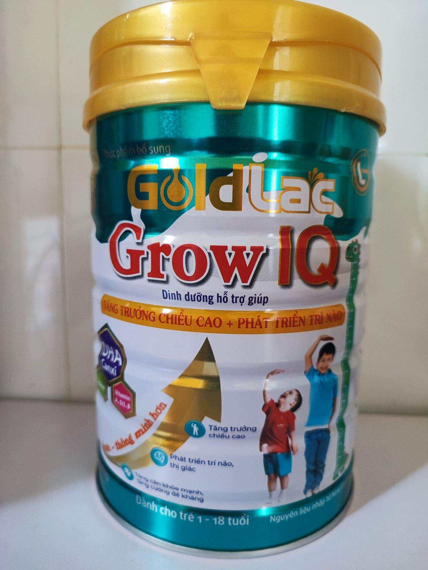 Sữa bột phát triển chiều cao và trí não Goldlac lon 900g