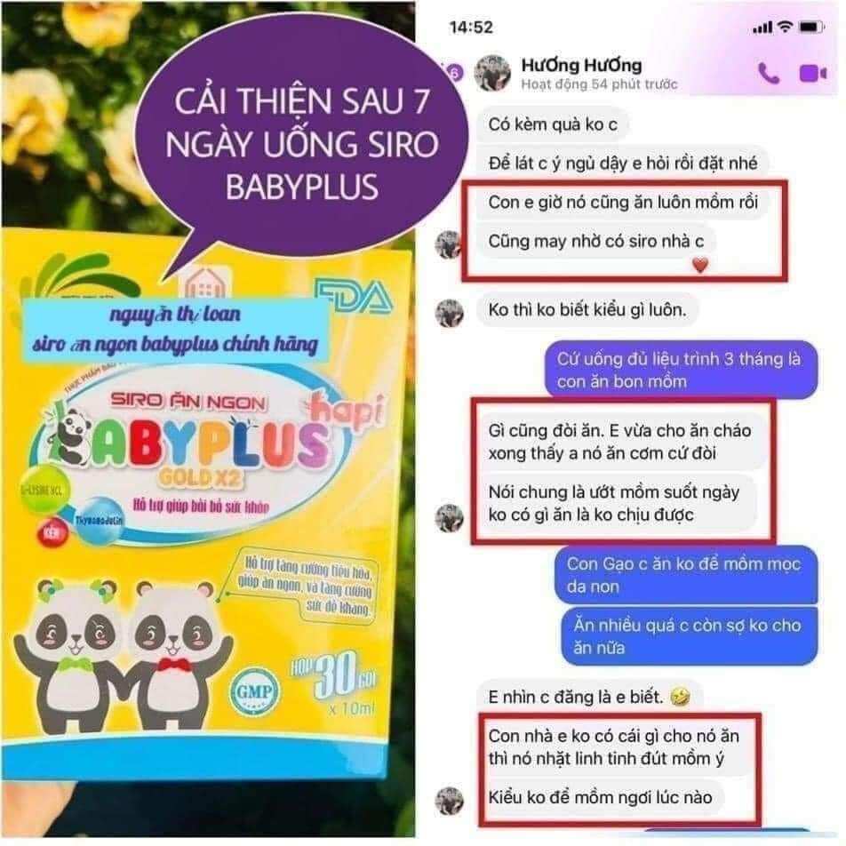 Siro ăn ngon babyplus gold ×2