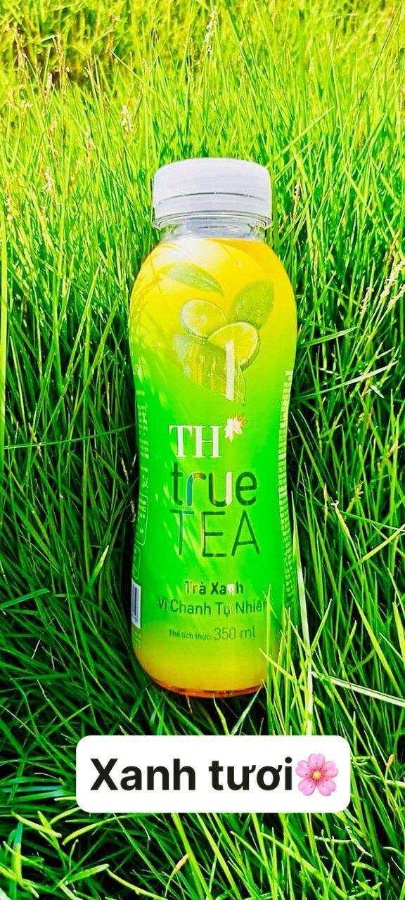 1 thùng 24 chai TH nước uống trà xamh vị chanh tự nhiên