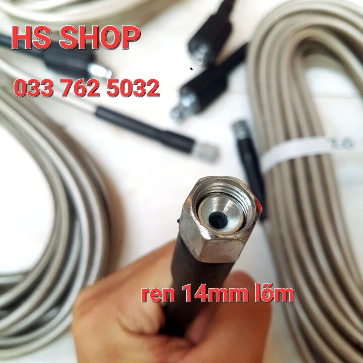 Dây rửa xe áp lực cao 10M, 15M, 20M Ren 22mm/14mm