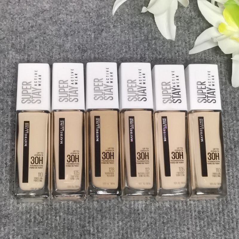 HÀNG MỸ_Kem Nền Maybelline Super Stay Full Coverage Liquid Foundation Active Wear Makeup, Up to 30Hr Wear Foundation, Transfer