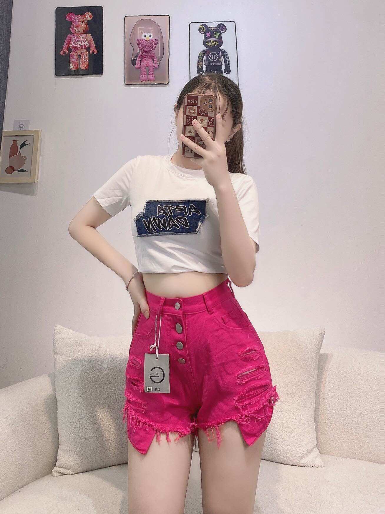 Short Jean Nút cao cấp chuẩn shop