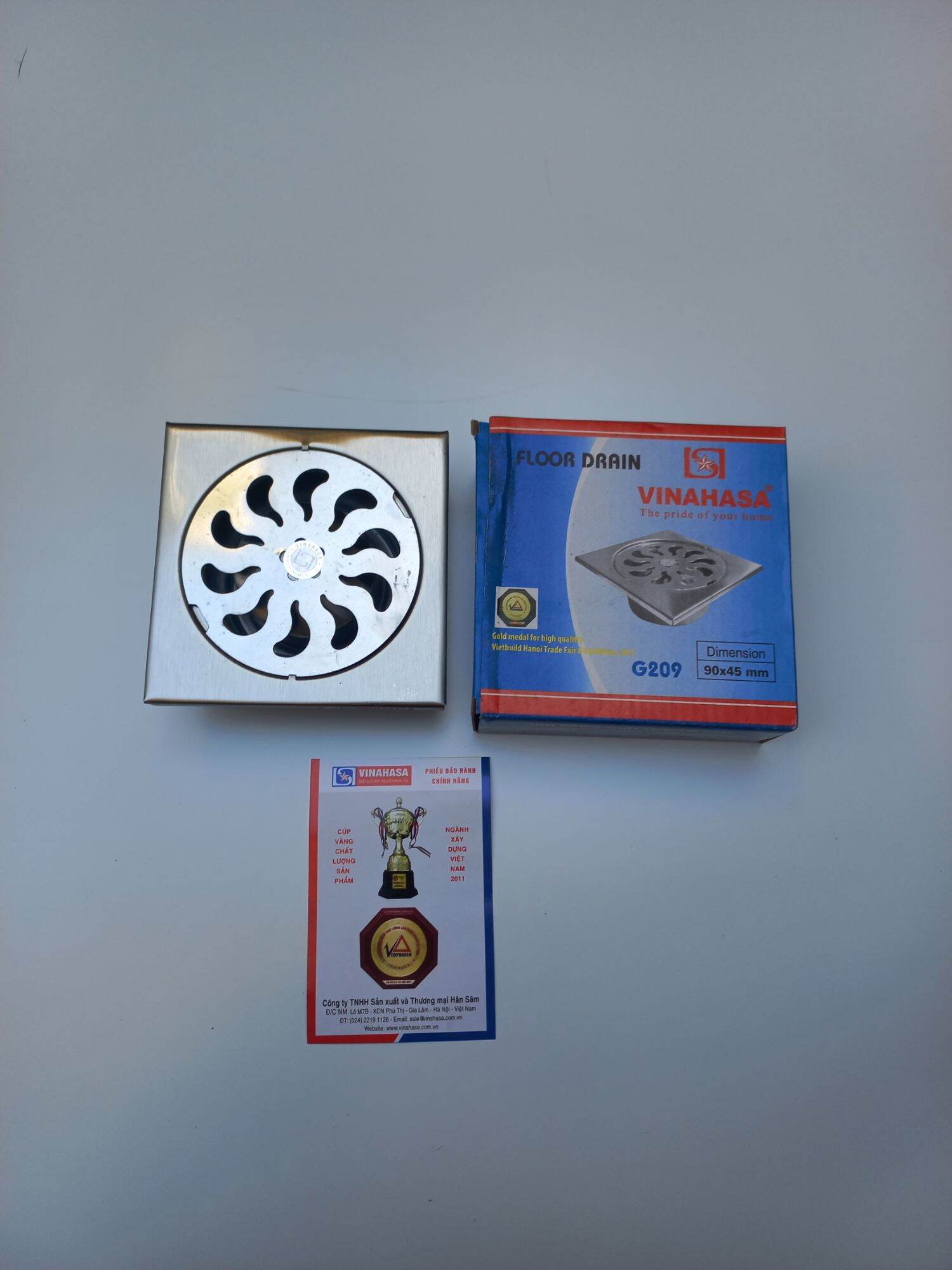 Thoát sàn inox vinahasa d76 và d90