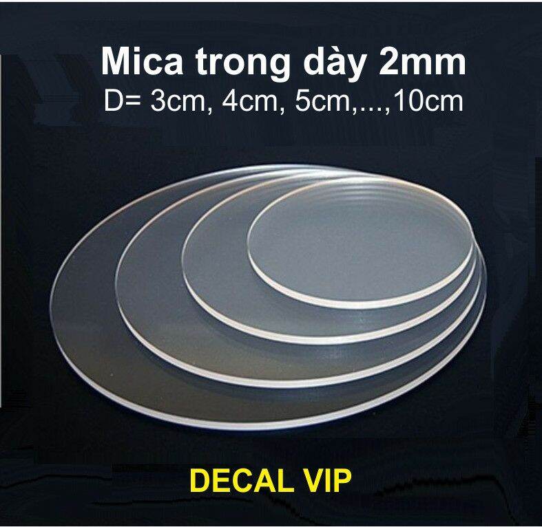 Combo 5 tấm mica tròn 2mm