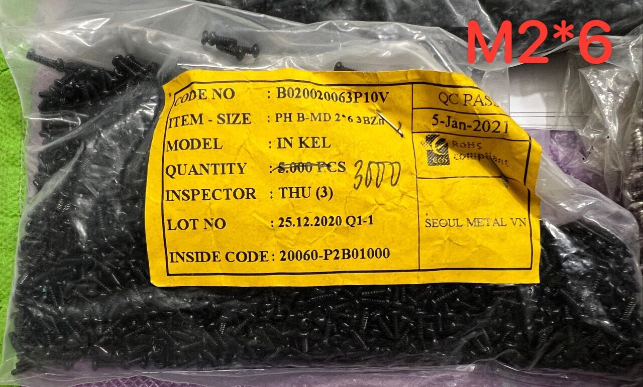 [ 100 con ] ỐC VÍT BẮT AMPLI…( M2.6x8 , M2.6x10 , M2x8 các mẫu ,các màu)