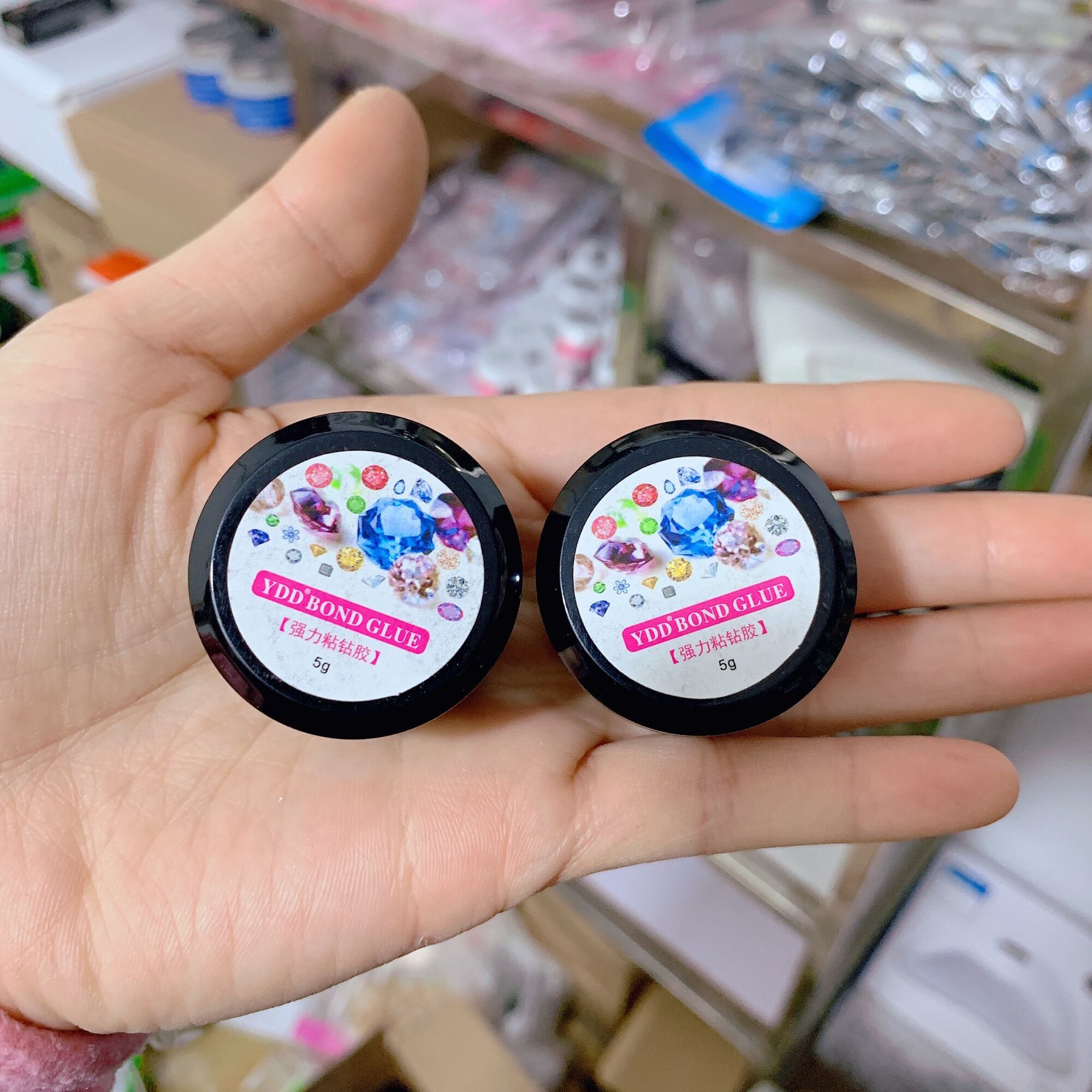 Gel đính đá hũ 15g, gel gắn đá, gel gắn móng úp huaxi
