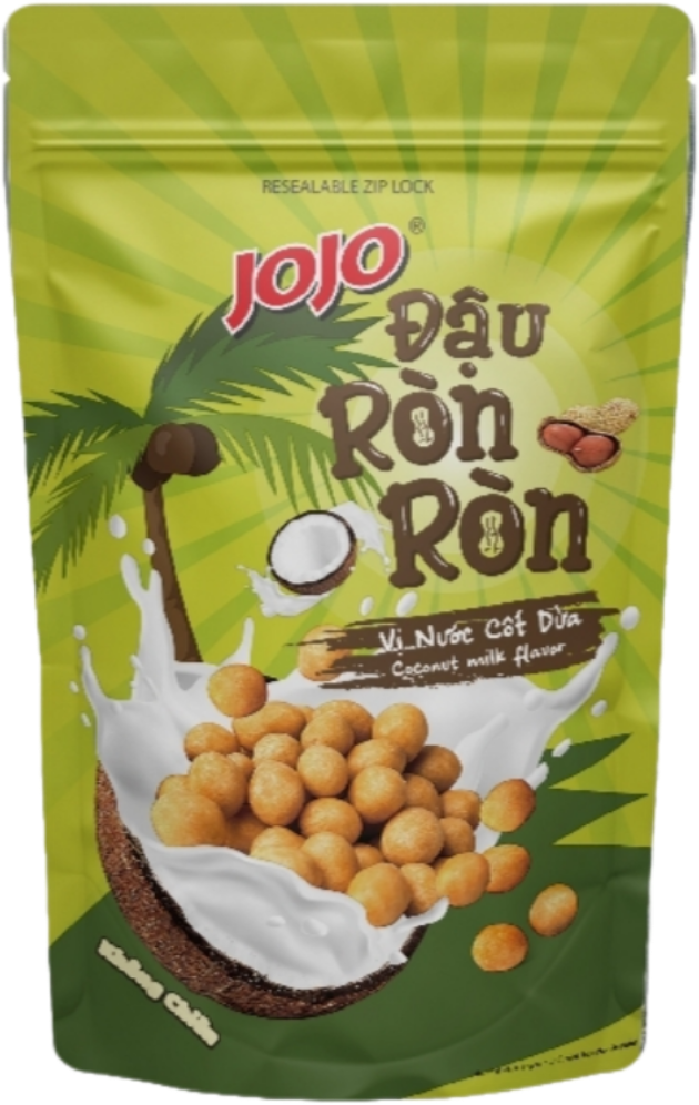 com bô 5 bịch đâu phộng da cá vị côt dua Jojo ăn vặt(mua 10tang1)