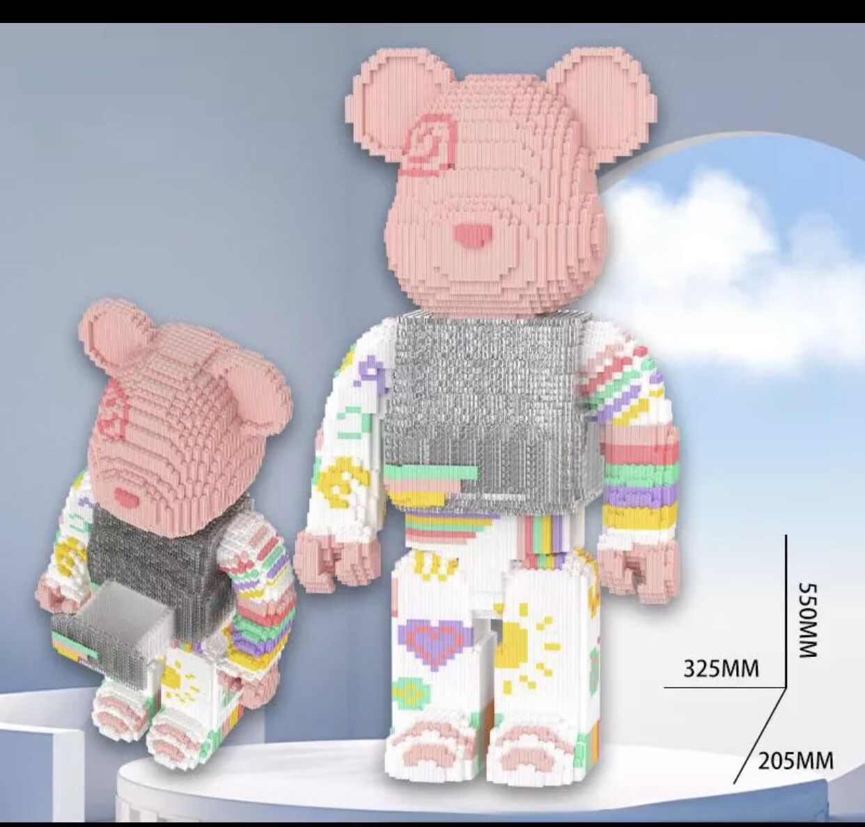 Lắp ghép bearbrick 55cm