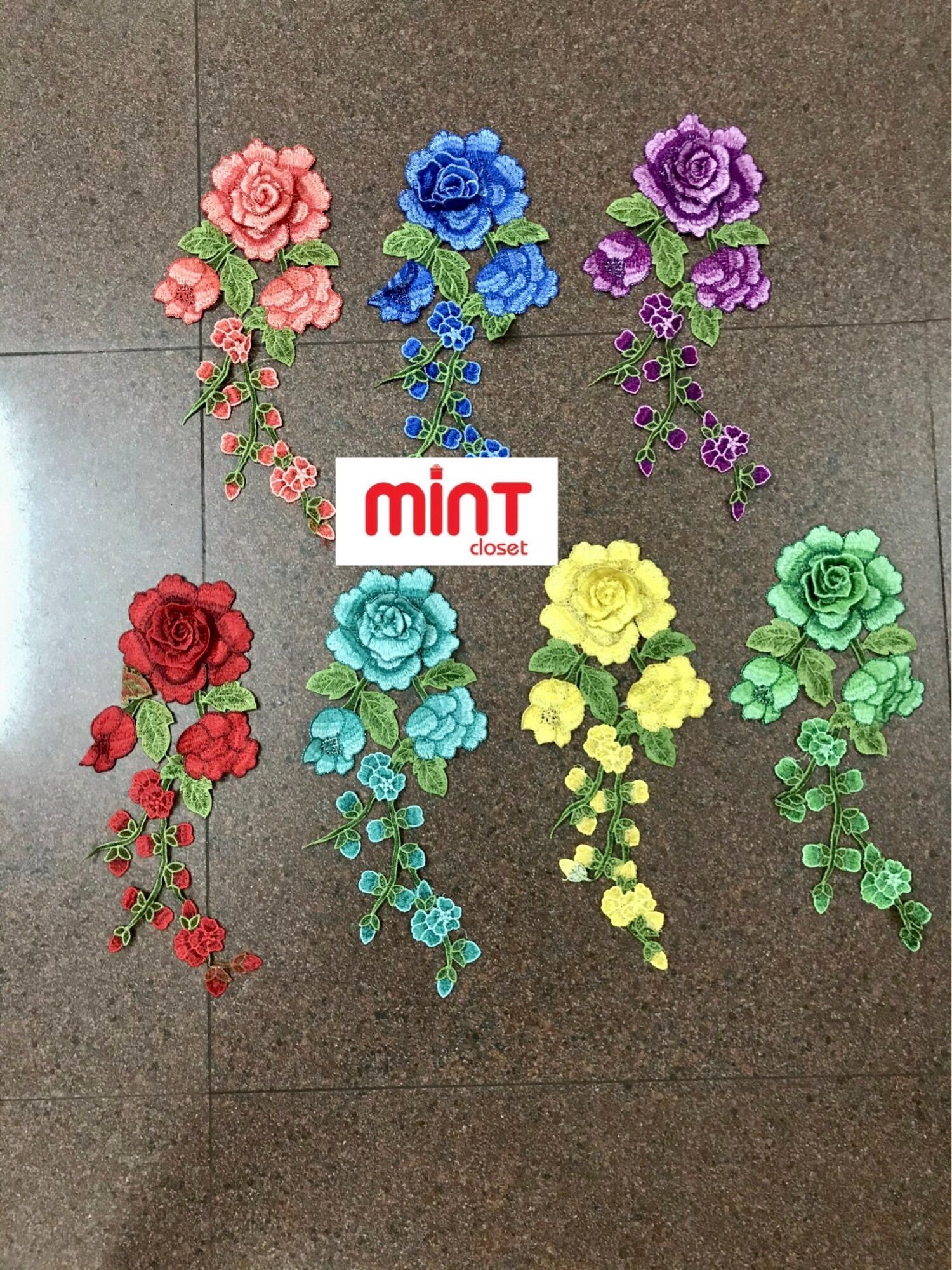 Bông chỉ đính kết áo dài, đầm váy