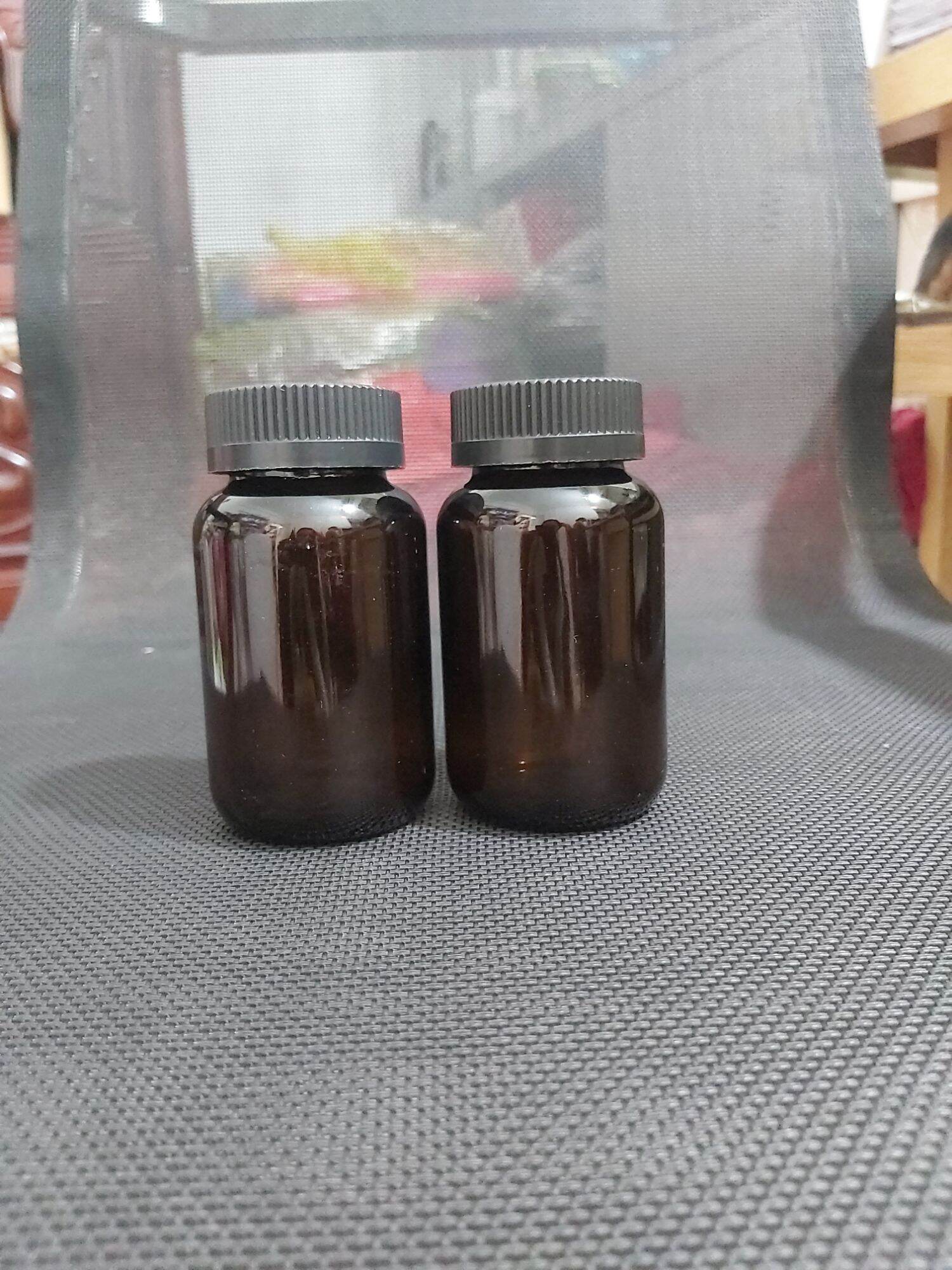 Chai thủy tinh dược nâu nắp vặn đen, có seal