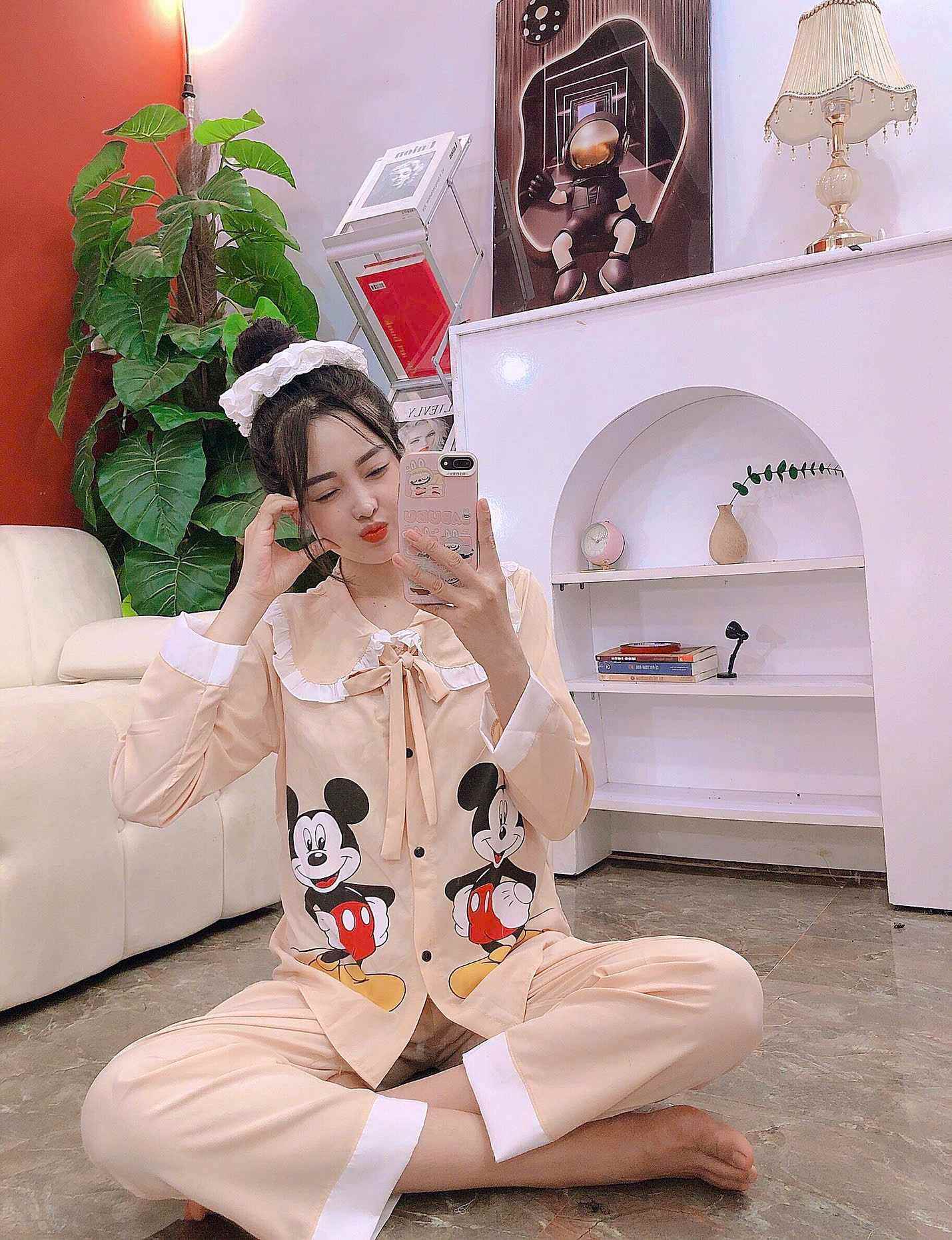 SET BỘ QUẦN DÀI TAY Dài 40_60KG CHẤT KATE LỤA MỀM MỊN MÁT