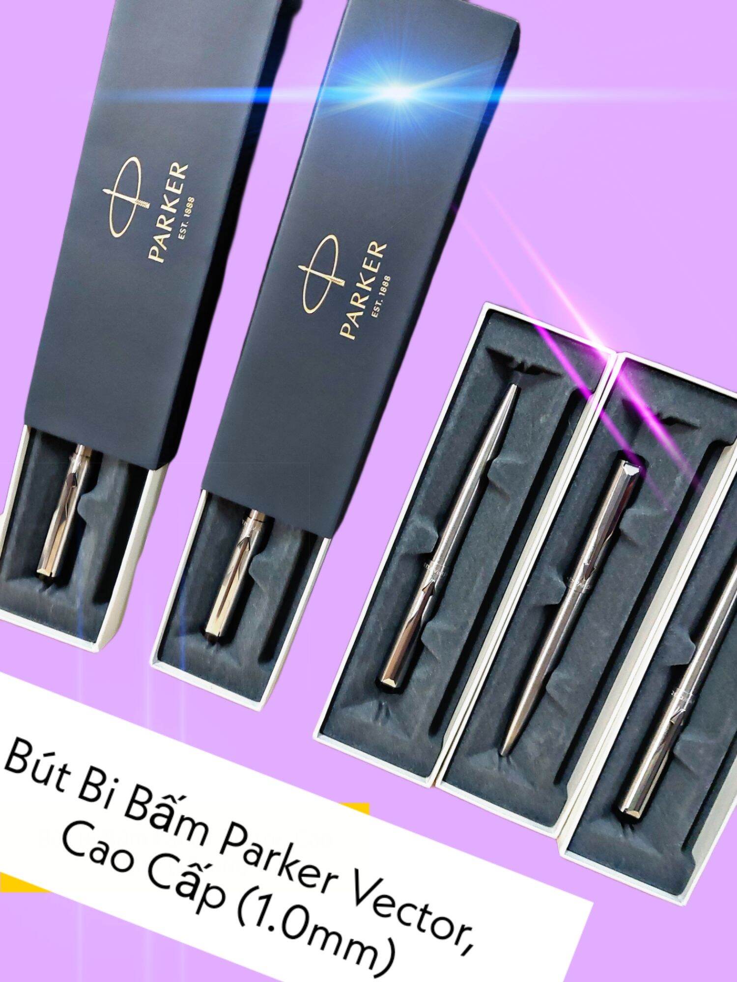 Bút ký cao cấp parker vector, bút bi bấm - france