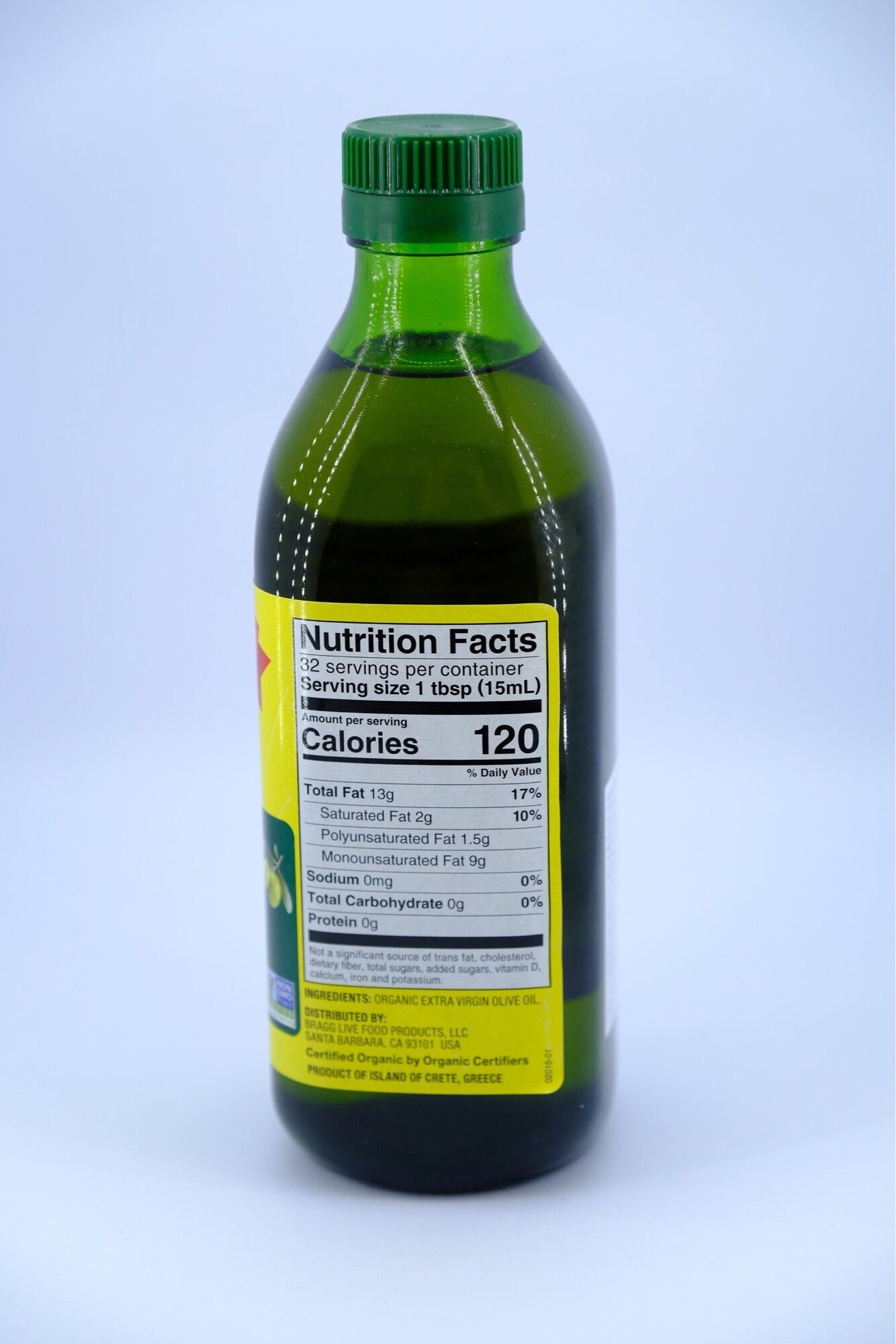 Dầu Extra Virgin Olive ép lạnh hữu cơ Bragg 473ml
