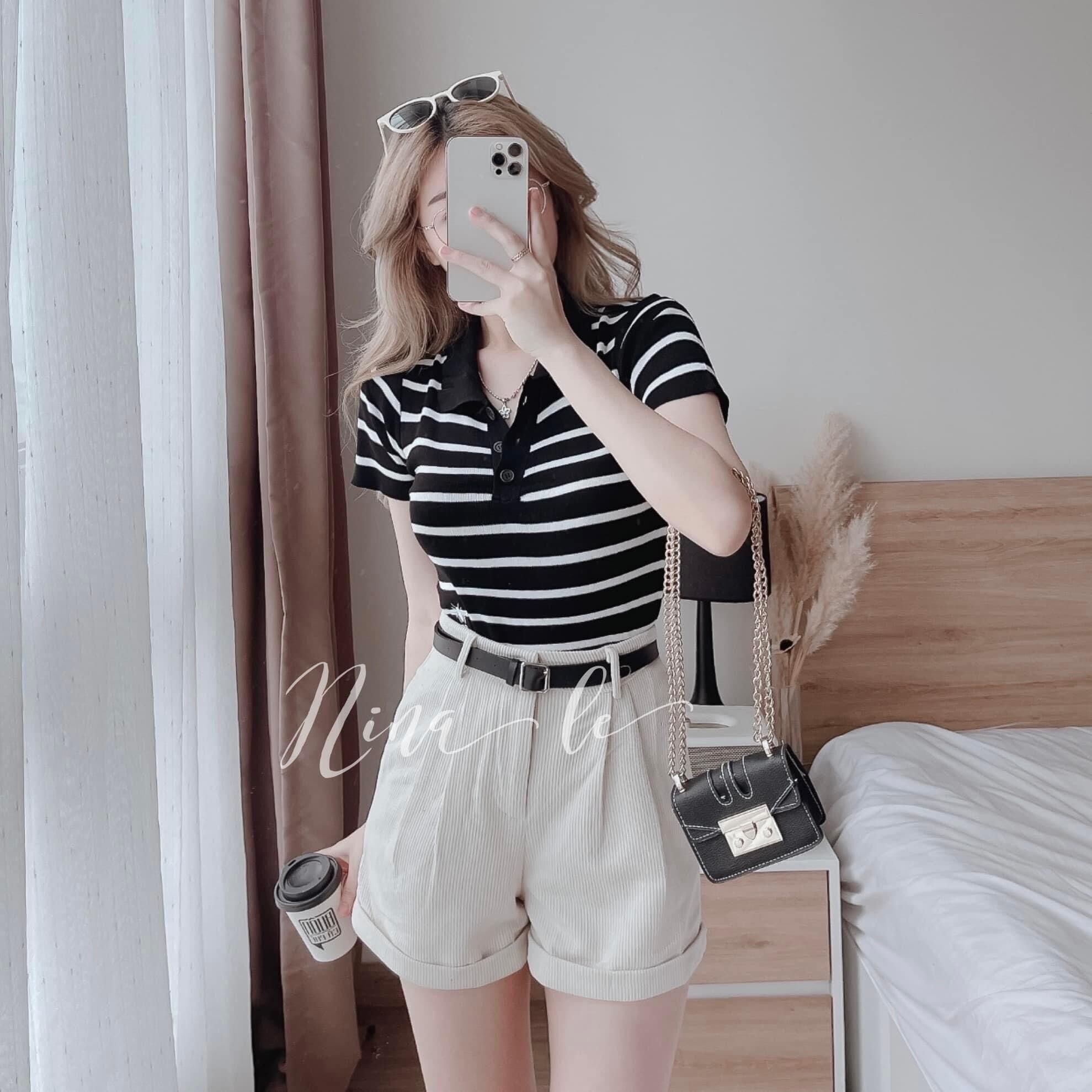 Croptop Petter Sọc Phối Cổ