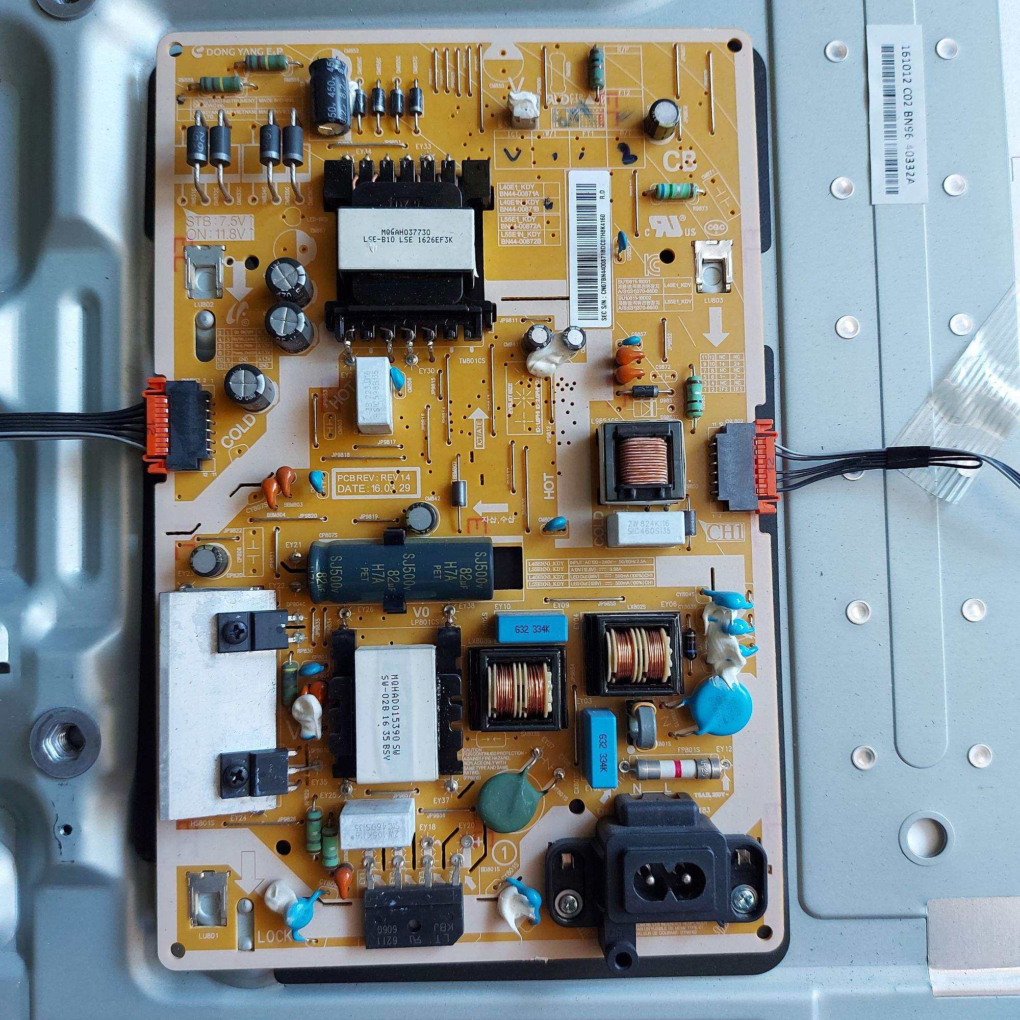 Bo mạch tivi SAMSUNG 40K5500 UA40K5500AK, bo nguồn, bo xử lý.