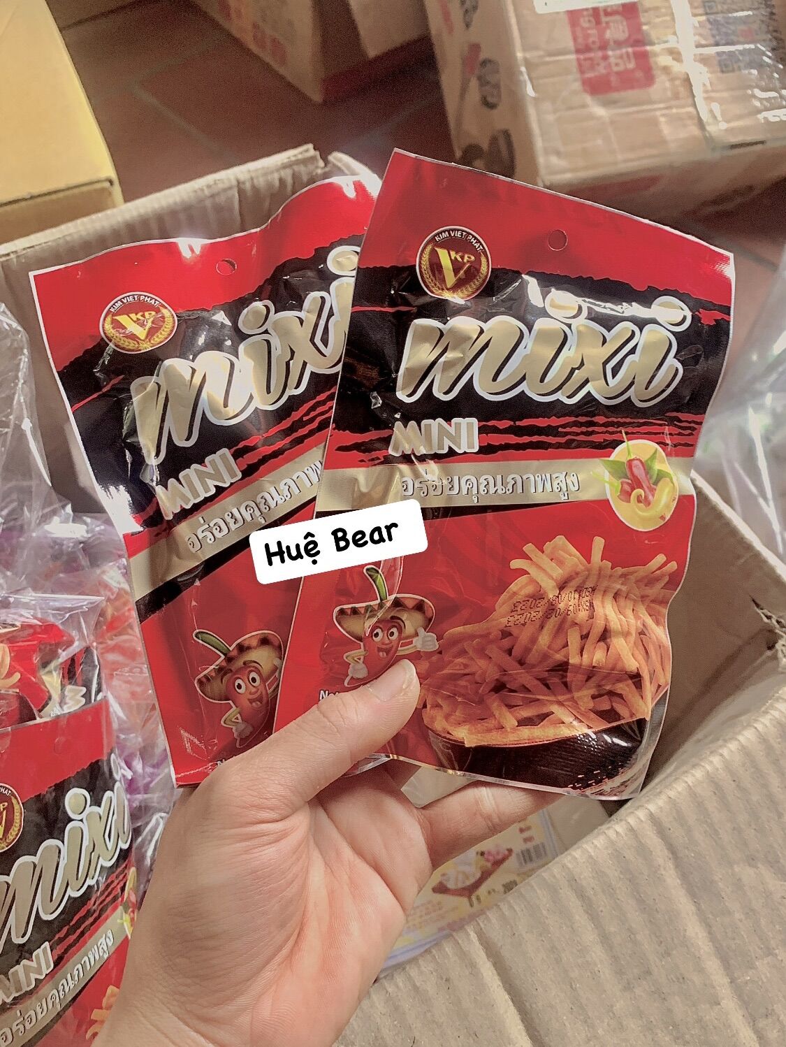 Bịch 30gói snack mixi mini giòn giòn cay cay