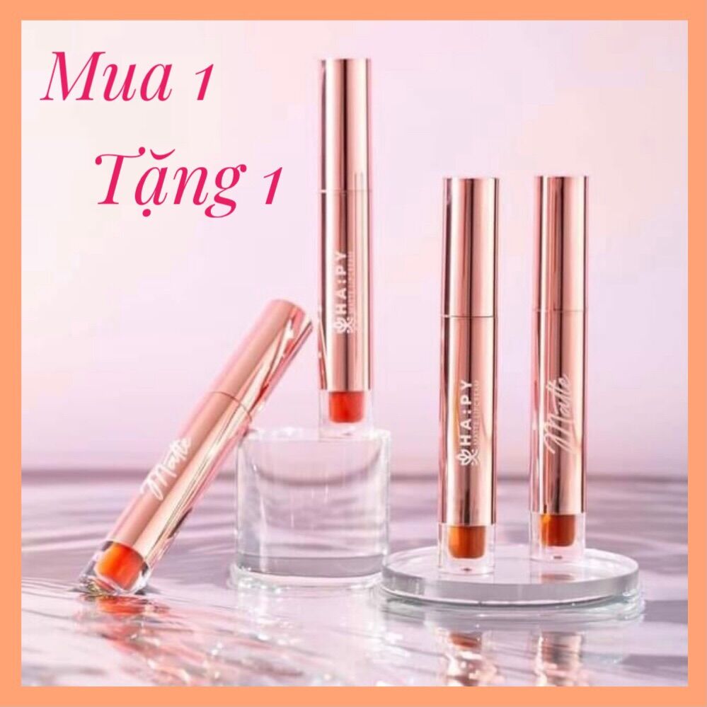 Mua 1 tặng 1- Son lỳ Hapy chính hãng-Son ha:py mini garden mattle lipcream -Son kem lì minigaden Hapy