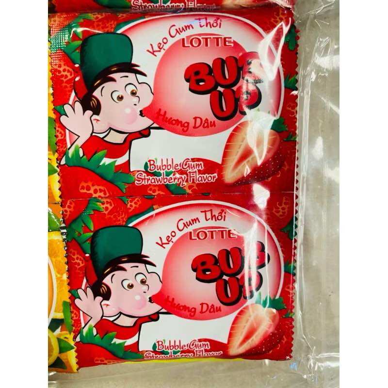 [HCM]Vỉ 24 pack kẹo Gum thổi BUB UP trái cây Lotte