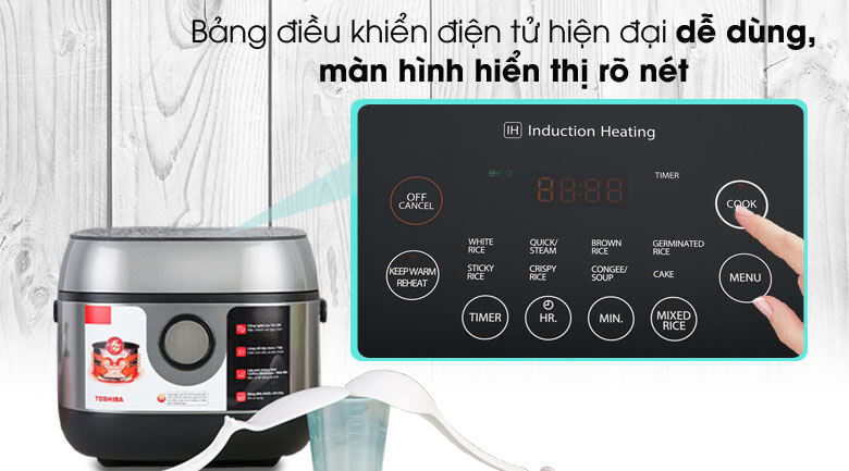 Nồi cơm điện cao tần Toshiba 1 lít RC-10IP1PV Hàng chính hãng