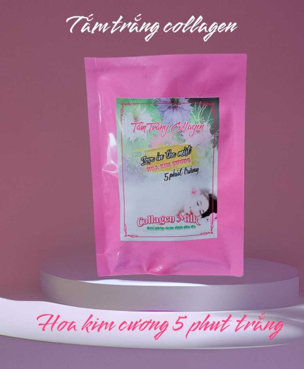 kem tắm trắng collagen hoa kim cương 5 phút trắng