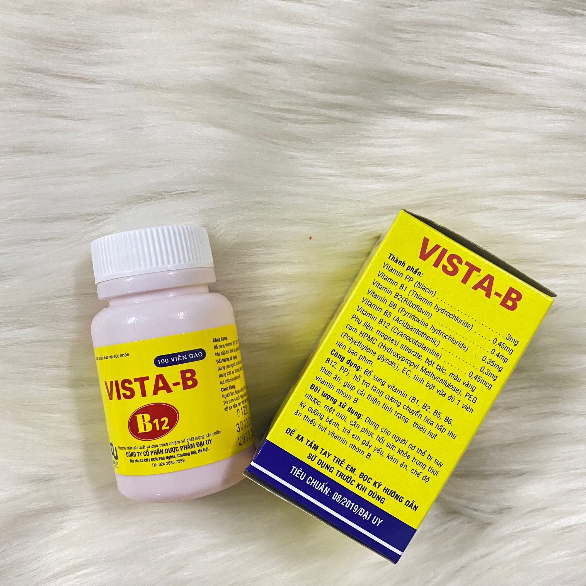 VISTA-B12 hộp 100 viên - Bổ sung vitamin nhóm B, tăng cường chuyển hoá hấp thu thức ăn, hỗ trợ phục hồi sức khoẻ