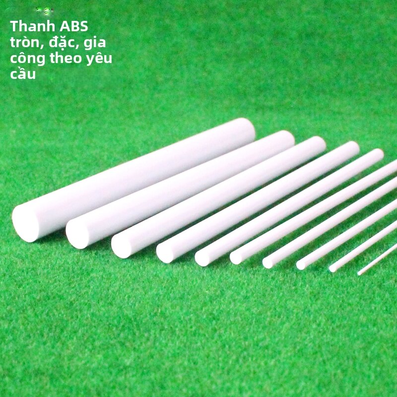 Thanh Tròn ABS Thanh Cải Tạo Mô Hình Xây Dựng Hình Trụ Tròn Đặc Ruột Thanh Nhựa Tám Loại Đường Kính 0.5 ~ Sedom 10Mm