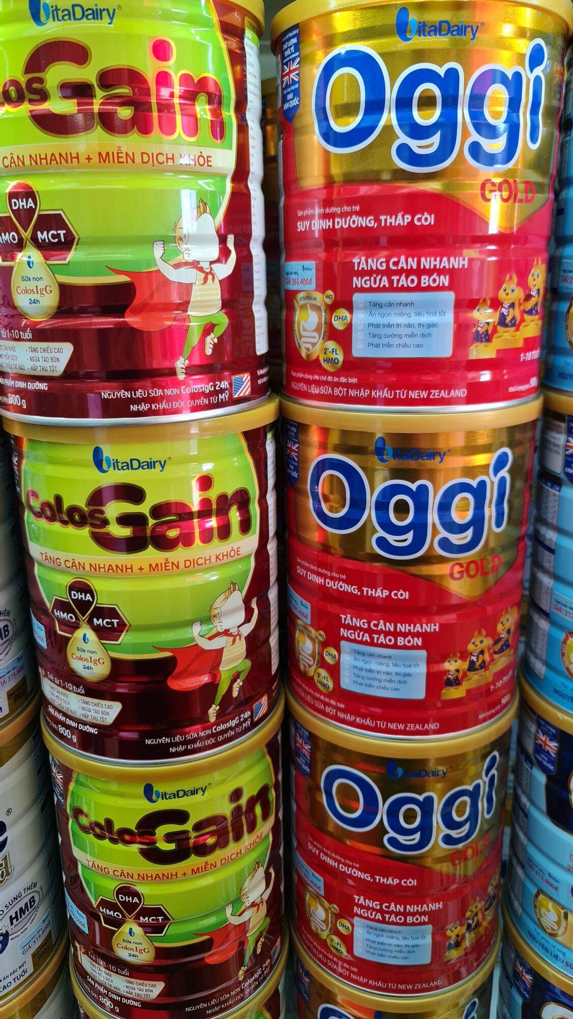 Sữa Oggi Gold 900gr cho bé hỗ trợ cân nặng (Đầy đủ mã Qr tích xu date 2026)
