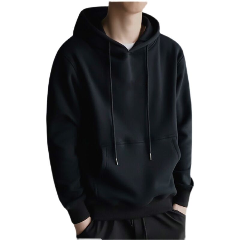 Áo Hoodie Liền Mũ Màu Trơn Áo Khoác Thể Thao Thường Ngày Cặp Đôi Sành Điệu Instagram Phong Cách Hàn Quốc Rộng Rãi Mẫu Mỏng Mùa Thu Đông Cho Nam