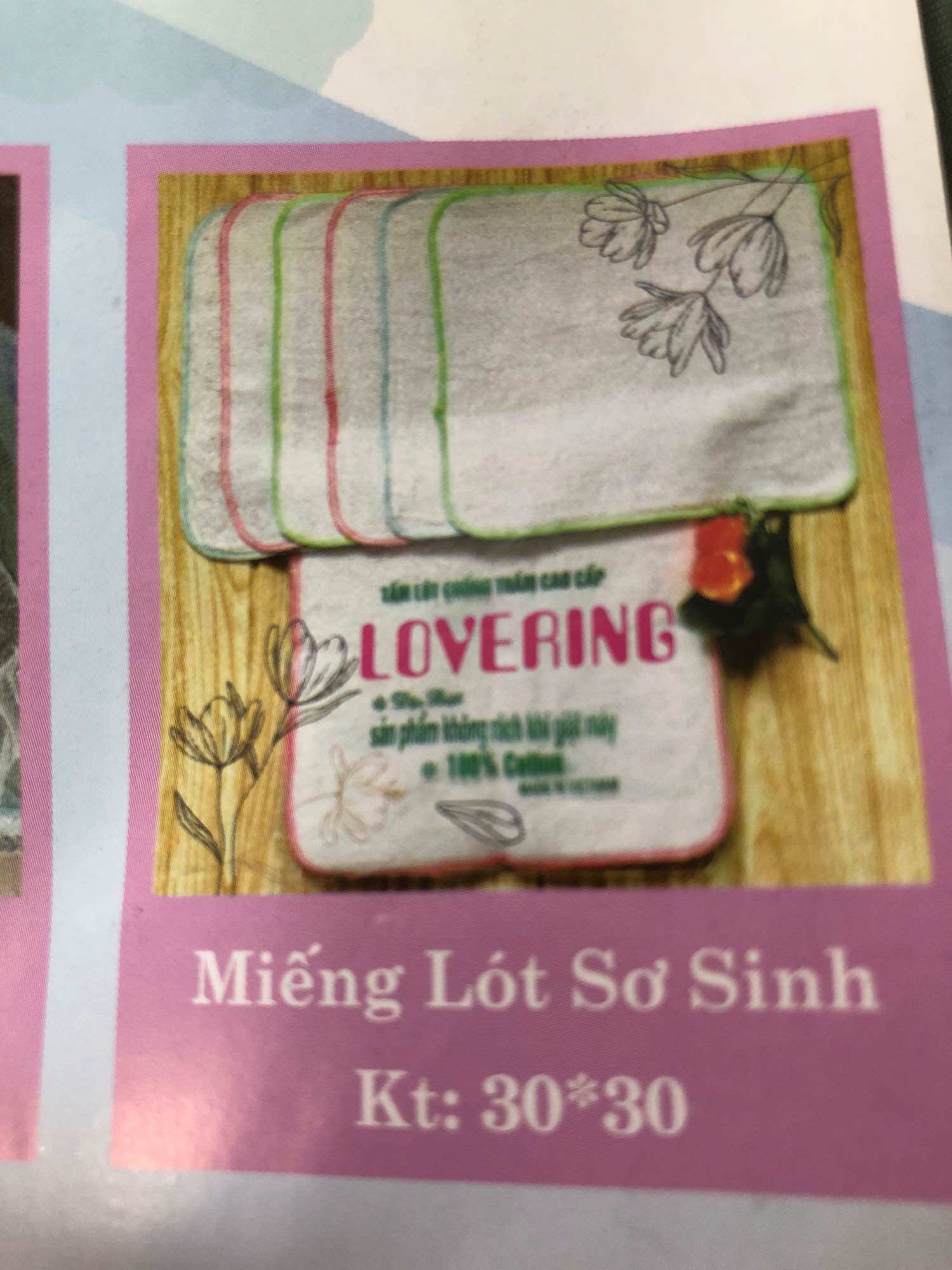 Sét 10 miếng lót sơ sinh chống thấm cao cấp