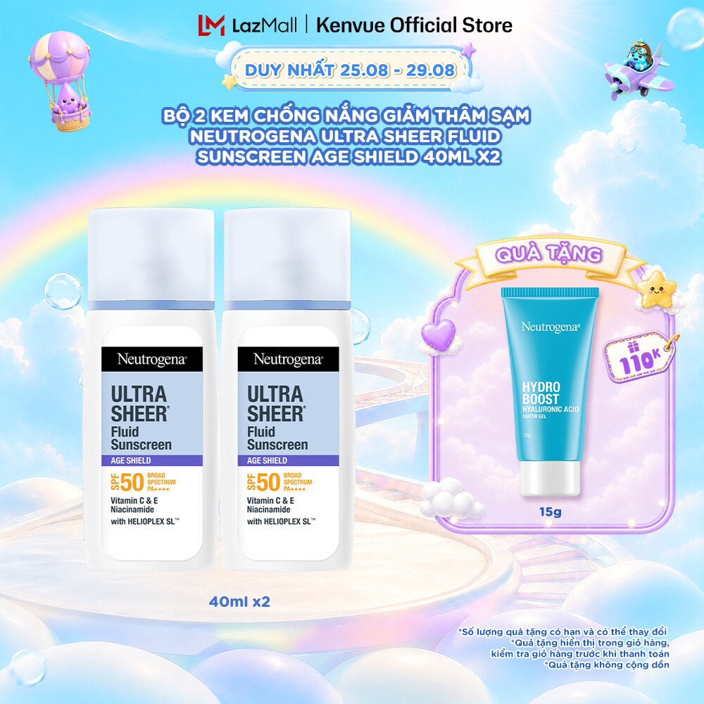 Bộ 2 Kem chống nắng Neutrogena Ultra Sheer Age Shield 40mlx2