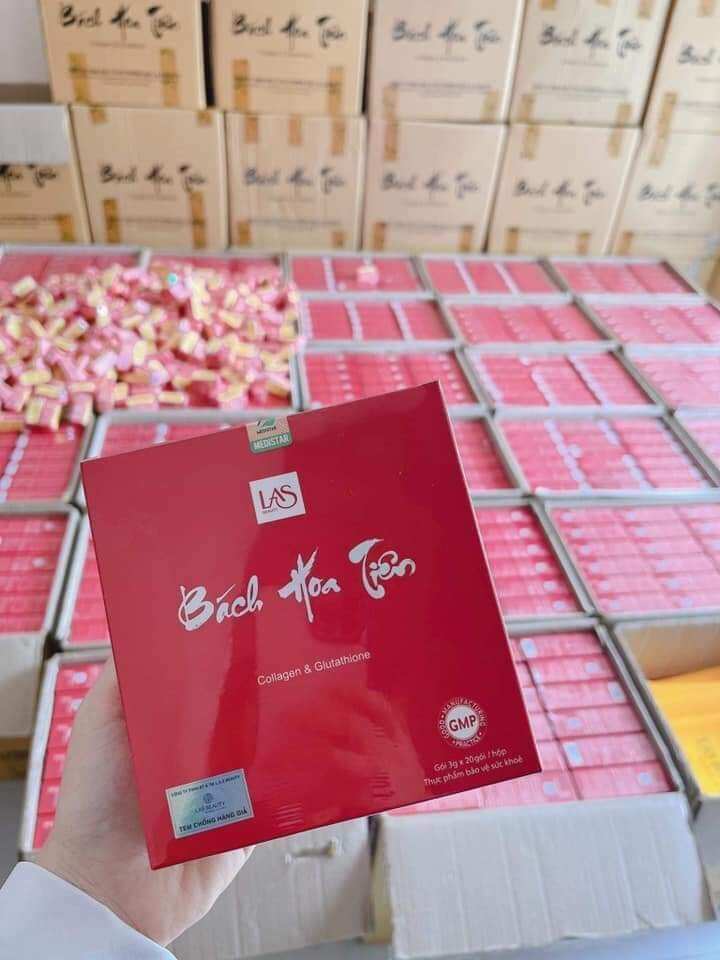 Bách hoa tiên hộp 20 gói cốm uống đẹp da chính hãng 100%