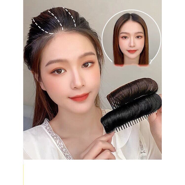 Tóc giả độn phồng mái loại cài bằng tóc tơ
