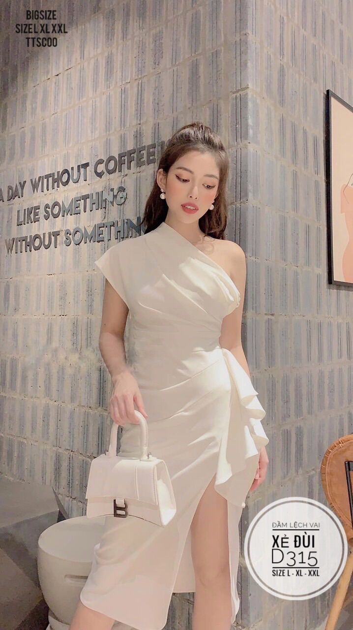 Bigsize 60- 90kg ĐẦM LỆCH VAI XẺ ĐÙI