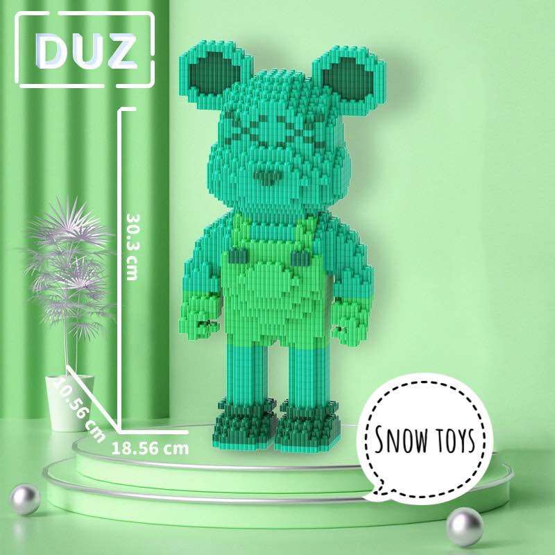 Mô hình lắp ráp gấu Bearbrick cỡ lớn 30-36cm Bear Brick xếp hình lắp ghép 3D cosplay các nhân vật nghệ thuật