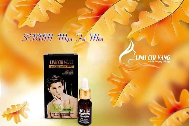 [HCM]Serum Mụn Cho Nam Linh Chi Vàng 18ml