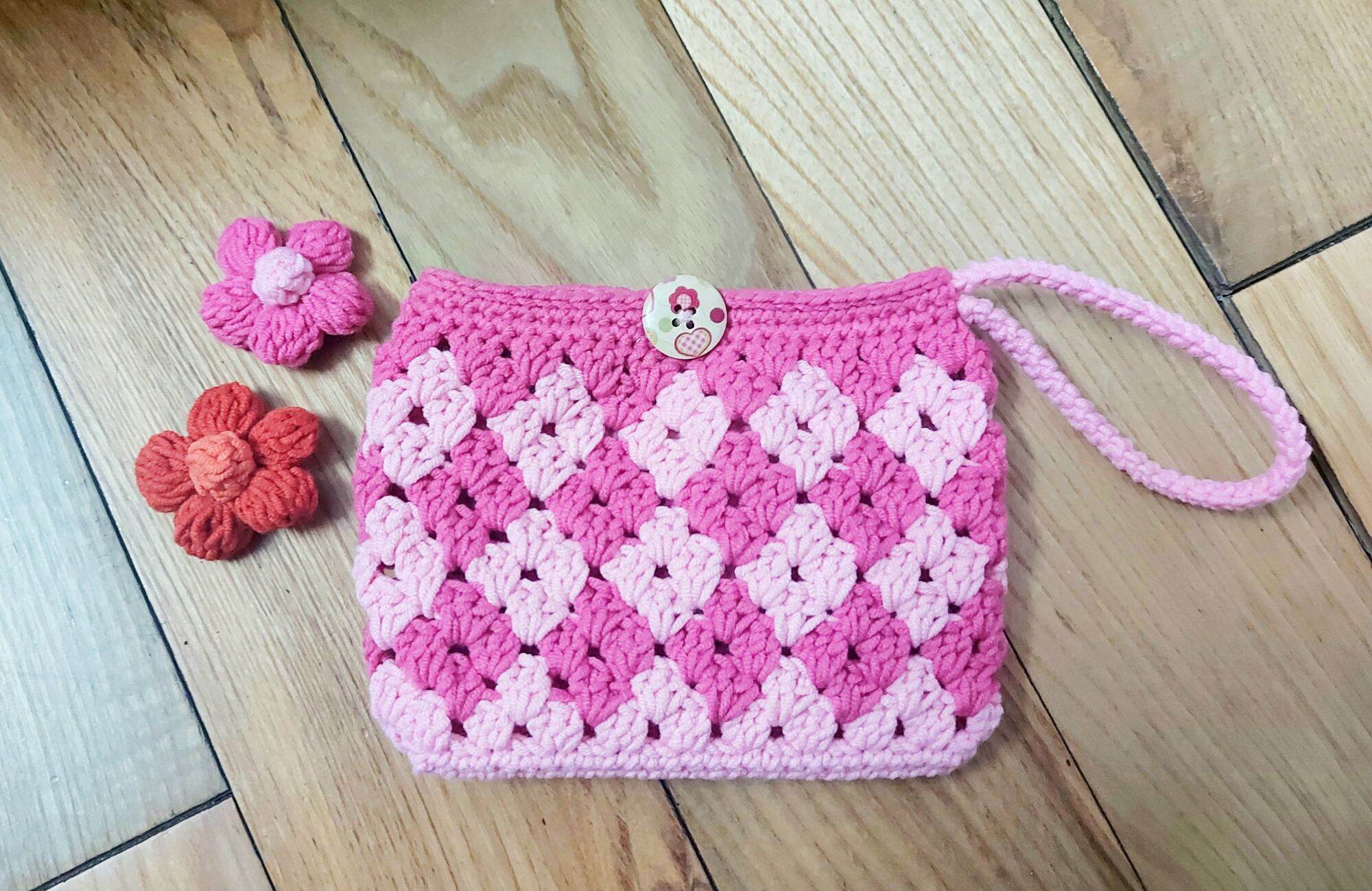 Ví len handmade cầm tay