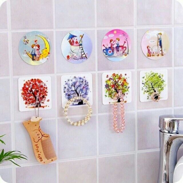Combo 10 móc dính hình cường lực bản to siêu dính chăc